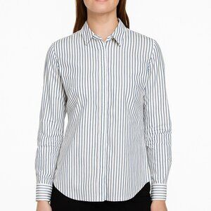 Banana Republic Tailored Fit Striped Button Down Blouse